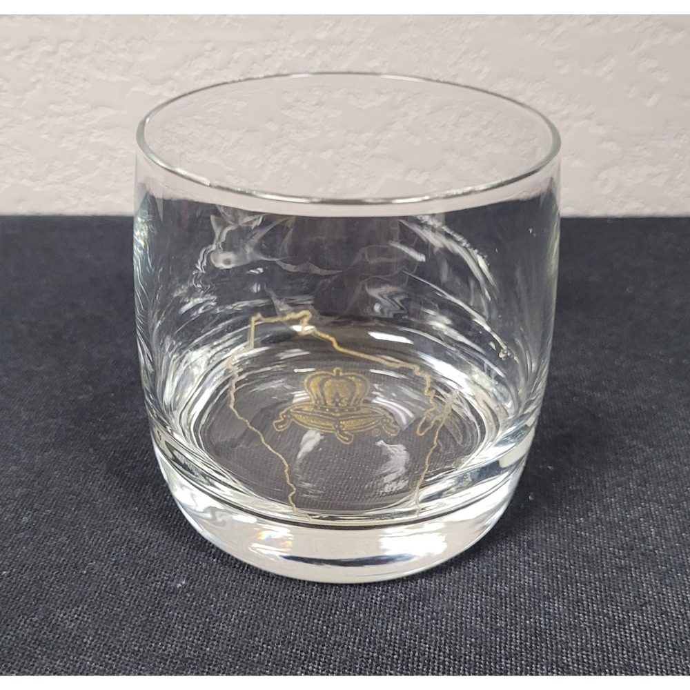 Crown Royal State Series Wisconsin Whiskey Glasses Lowball Rocks Glass Gold Logo